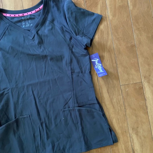 HeartSoul Women’s Size Small Gray Scrub Top - Picture 3 of 6